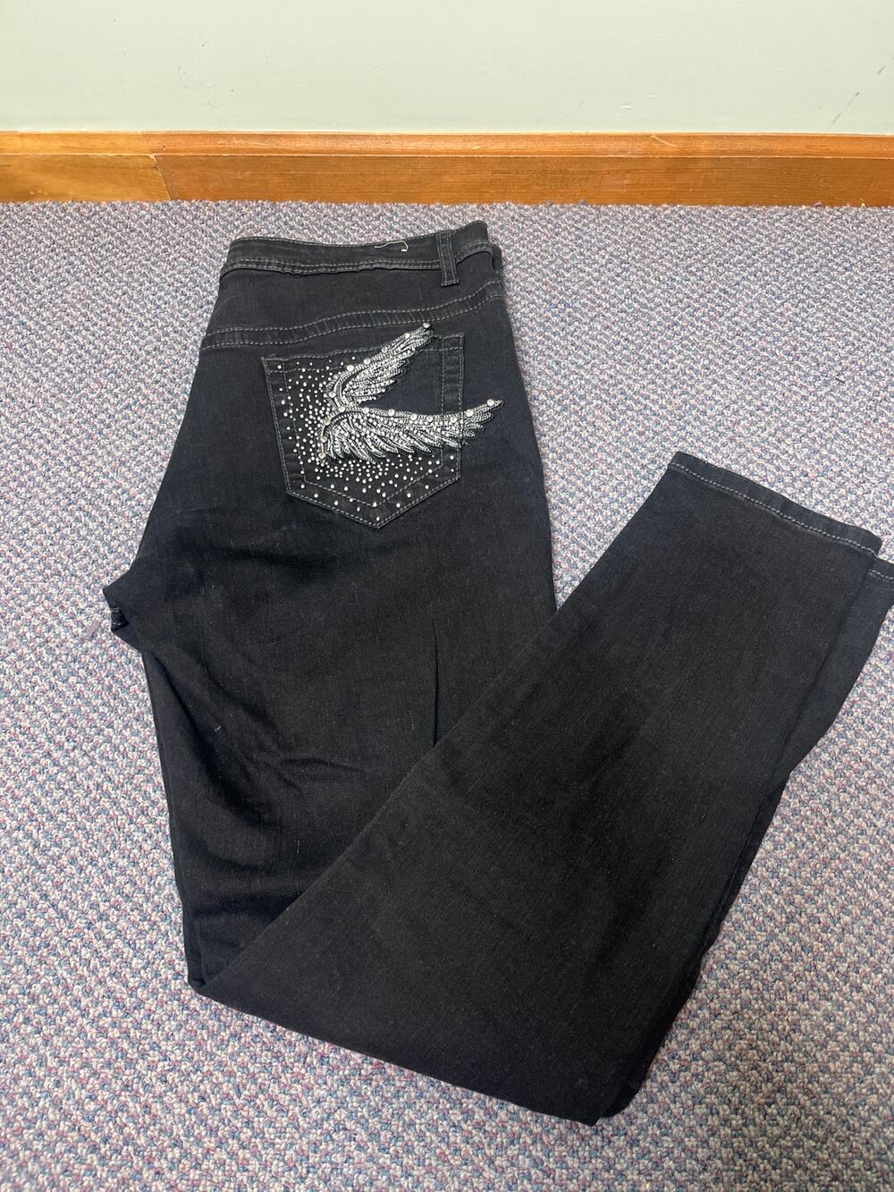 Rebel & Soul Black Skinny Jeans size 14